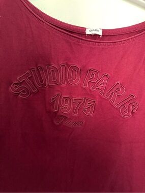 Garage Berry Crewneck Tee with Front Embroidery